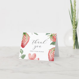 Cartão De Agradecimento Berry Sweet Floral Chá de fraldas