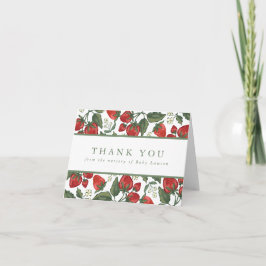 Cartão De Agradecimento Berry Theme Baby Shower Thank You Card