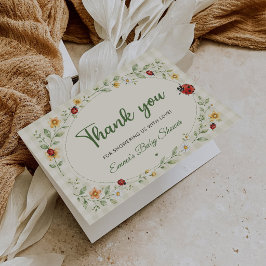 Cartão De Agradecimento Besouro Amor Senhora Charme Gingham