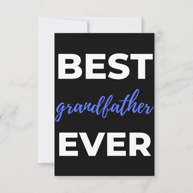 Cartão De Agradecimento Best Grandfather Ever (Frente)