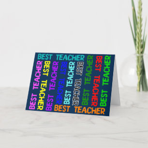 Cartão De Agradecimento Best Teacher Greeting Card