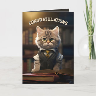 Cartão De Agradecimento Bibliotecário Kitten