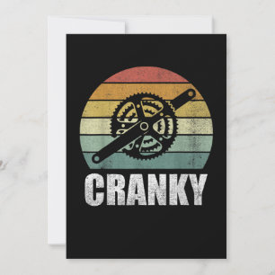 Cartão De Agradecimento Bicicleta Cranky Oferece Furos de Ciclismo