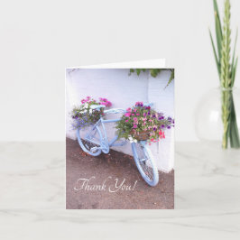 Cartão De Agradecimento Bicicleta Floral