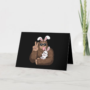 Cartão De Agradecimento Bigfoot Bunny Rabbit Engraçado Páscoa Dia Sasquatc