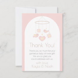 Cartão De Agradecimento Bird Mobile Nesting Party