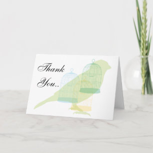 Cartão De Agradecimento Bird themed thank you card