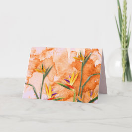 Cartão De Agradecimento Birds of Paradise in Bloom