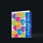 Cartão De Agradecimento Birthday Balloon<br><div class="desc">Aniversário,  obrigado. Design de balão divertido. Itens correspondentes disponíveis. http://www.zazzle.com/balloon_photo_sickers_template-217950041571329384</div>