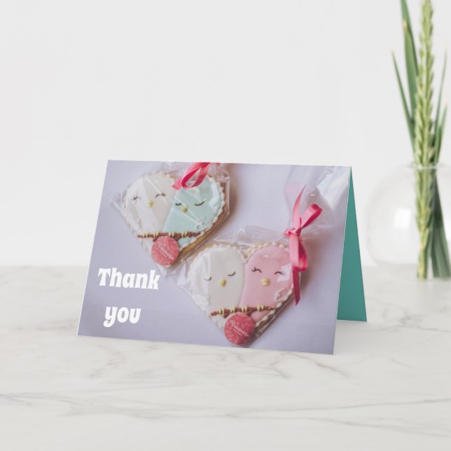 Cartão De Agradecimento Biscoito (Frente)