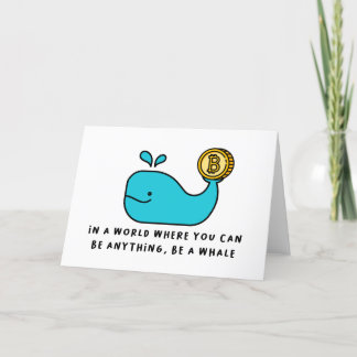 Cartão De Agradecimento Bitmoney Whale Crypto Investor & BTC Trading Desig