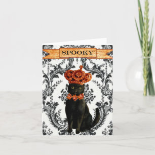 Cartão De Agradecimento Black Cat Halloween