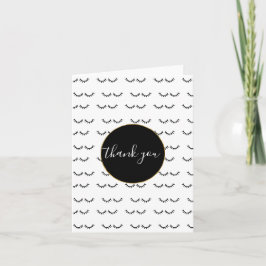 Cartão De Agradecimento Black Eyelashes Obrigado