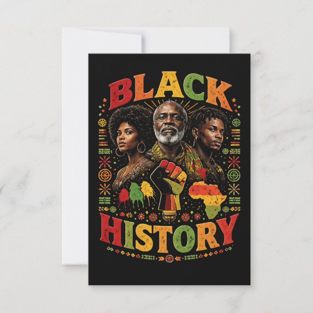 Cartão De Agradecimento Black History (Frente)
