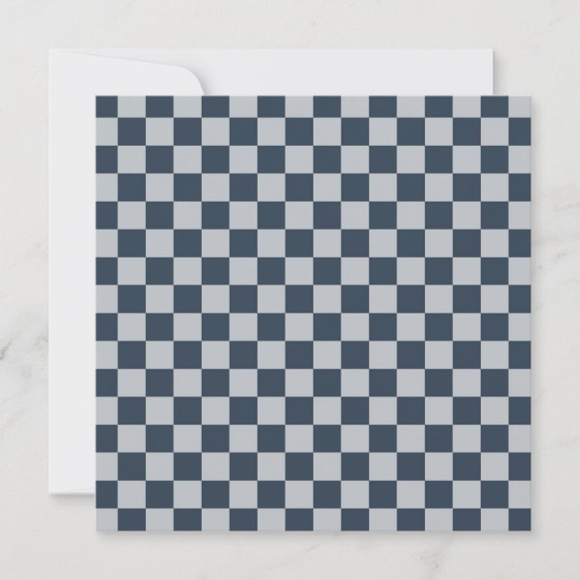 Cartão De Agradecimento Black ice checkered board pattern (Frente)