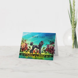 Cartão De Agradecimento Black Poodle Notecard