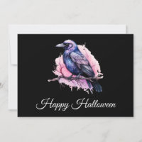Black Raven em um Halloween de ilustração de ramif