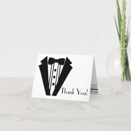 Cartão De Agradecimento Black Tuxedo Obrigado
