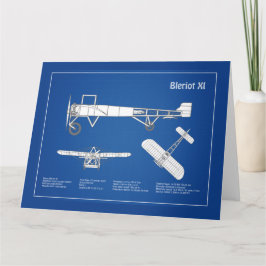 Cartão De Agradecimento Bleriot XI - Planos de desenho de projeto de avião