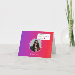 Cartão De Agradecimento Blogueiro de CoresAniversário