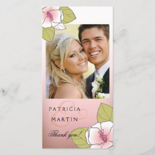 Cartão De Agradecimento Blooming Cherry Blossomo Foto Obrigado rosa