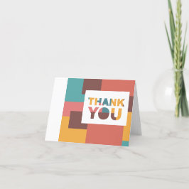 Cartão De Agradecimento Bloqueio de cores