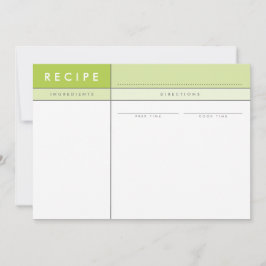 Cartão De Agradecimento Bloqueio MODERN RECIPE CARD do organizador mínimo 