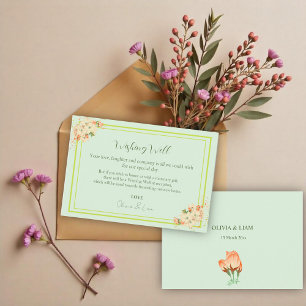 Cartão De Agradecimento Blossomas de Cereja Rosa, Desejo de Casamento