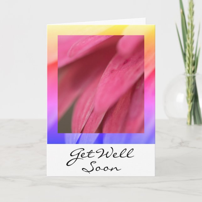 Cartão De Agradecimento Blossoming Deseja Ficar Bem Em Breve (Frente)