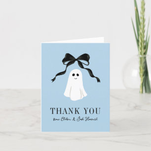 Cartão De Agradecimento Blue Baby Boo Ghost Halloween Obrigado