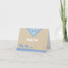 Cartão De Agradecimento Blue Bandana Thank You Note