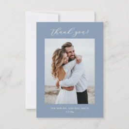 Cartão De Agradecimento Blue Fine Art Flowers Wedding Thank You Card