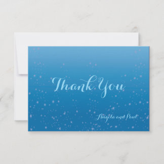 Cartão De Agradecimento Blue Flat Simple Thank You Card All Purpose