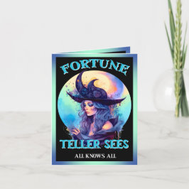 Cartão De Agradecimento Blue Fortune Teller _ Halloween