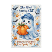 Cartão de Agradecimento Blue Ghost Spooky ONE - Me