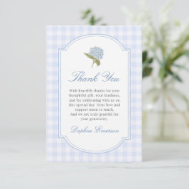 Cartão De Agradecimento Blue Hydrangea Bridal Shower