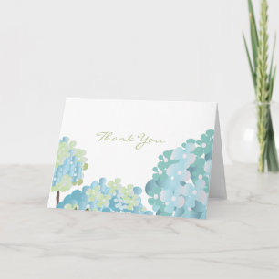 Cartão De Agradecimento Blue Hydrangea Thank You Card