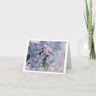 Cartão De Agradecimento Blue Hydrangeas