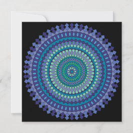 Cartão De Agradecimento Blue Mandala