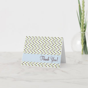 Cartão De Agradecimento Blue Polka Dot Thank You