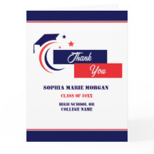 Blue Red White Graduation Classic