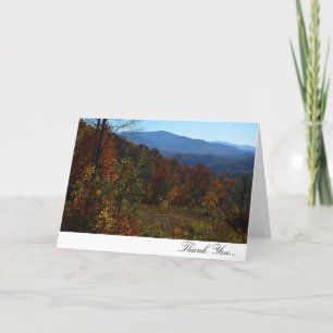 Cartão De Agradecimento Blue Ridge Mountain Fall Thank You