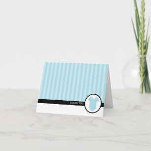 Cartão De Agradecimento Blue Stripes Baby Shower Thank You Cards