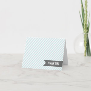 Cartão De Agradecimento Blue Stripes Thank You Notes
