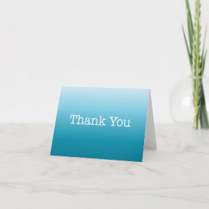 Cartão De Agradecimento Blue Thank You Note American Typewriter