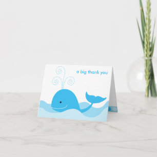 Cartão De Agradecimento Blue Whale Note Card