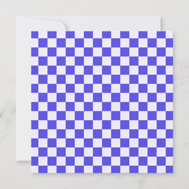 Cartão De Agradecimento Blueberry cream checkered pattern (Frente)