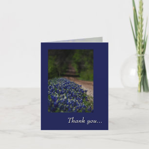 Cartão De Agradecimento Bluebonnets and Country Road thank you card