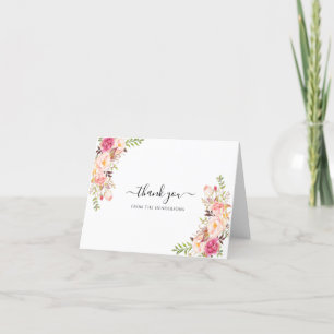 Cartão De Agradecimento Blush Boho Funeral Memorial Casamento Chuveiro Dob