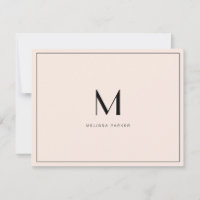 Blush moderno monograma minimalista plano